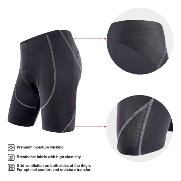 NWOT- Sportneer, Padded Bike Shorts for Men - Picture 3 of 7
